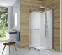 KARA cabine de douche intégrale avec receveur en béton minéral