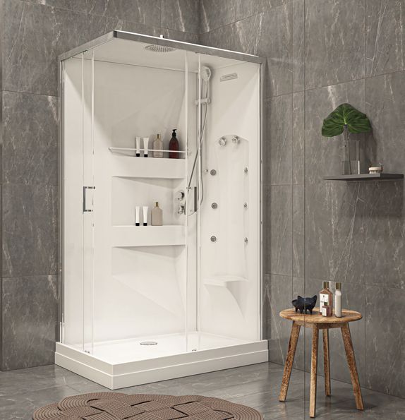 Cabine de douche intégrale avec hydromassage - CABINE PORTES COULISSANTES ODYSSÉE 2